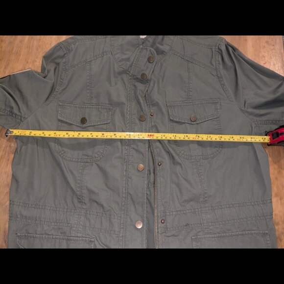 Women's St. John's Bay Utility jacket - olive green, XL - Picture 4 of 5